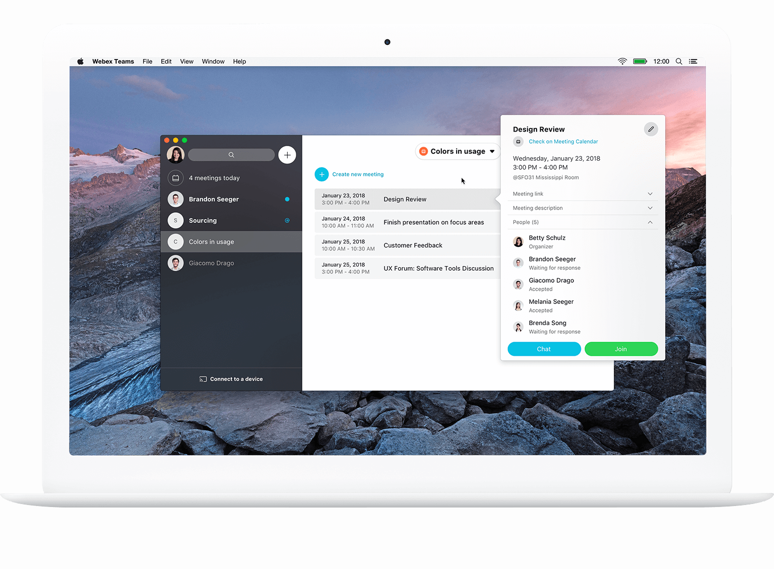Chat or Join a meeting with Cisco Webex Teams